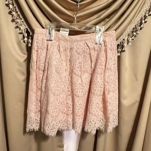 Lace mini skirt